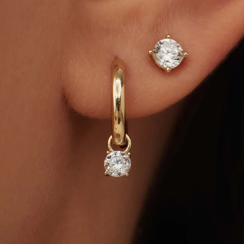 Larmes de Lune Set | Elegante 14k Gouden Oorbellen