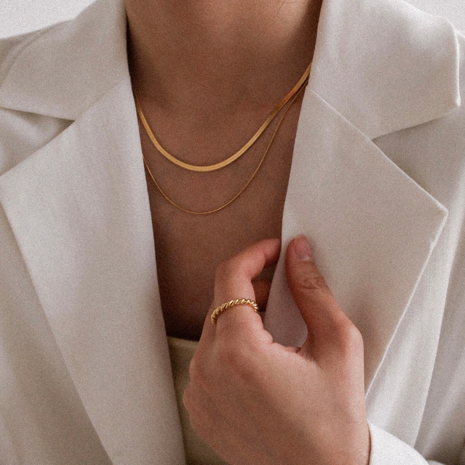 Melodie Gouden Twist Ring