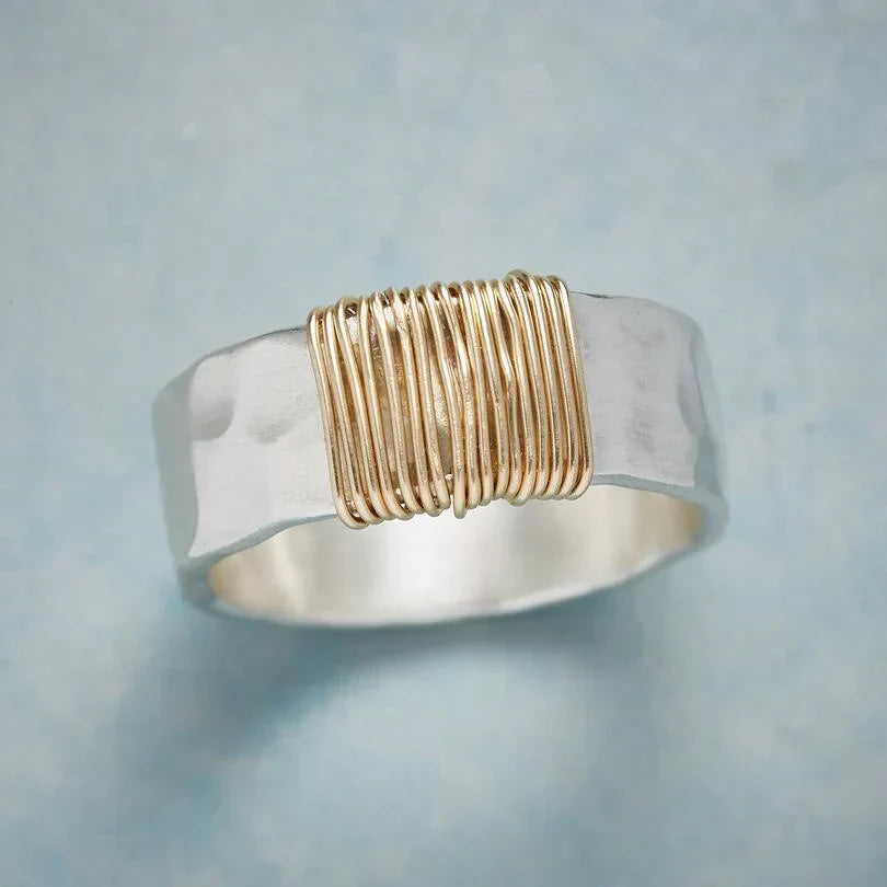 Gouden draden ring - Boho-geïnspireerd ontwerp
