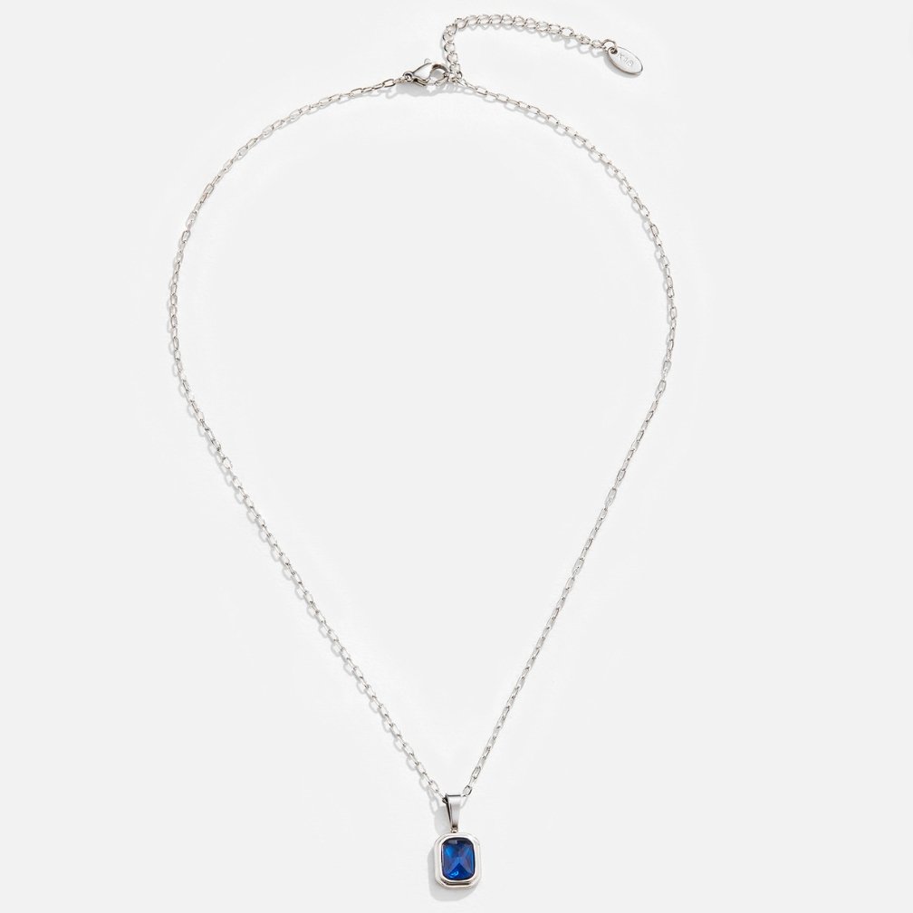 Ocean Blue – Zilveren Ketting met Oceaanblauwe Hanger