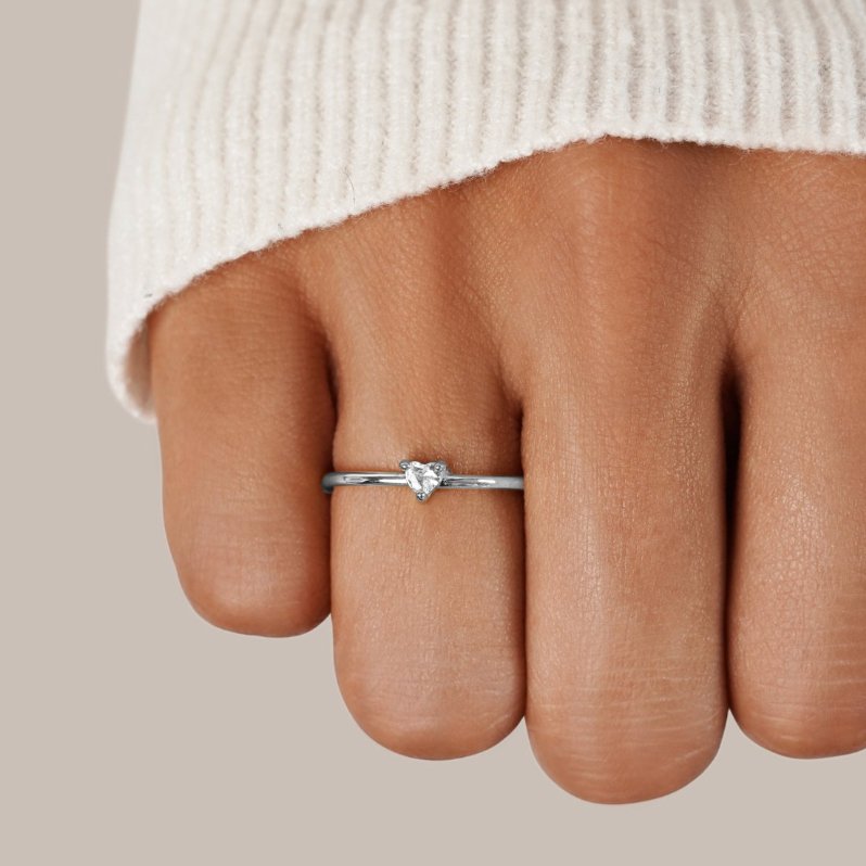 ‘Small Love’– Kristallen Hartvormige Ring