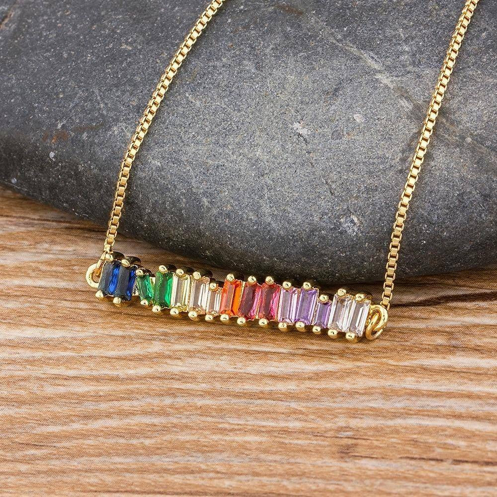 De Regenboog Smaragdgeslepen Ketting
