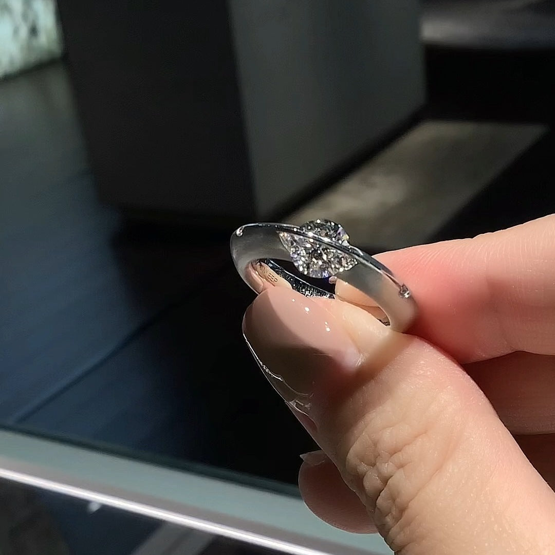 Sterling zilver ring Rondom de planeet