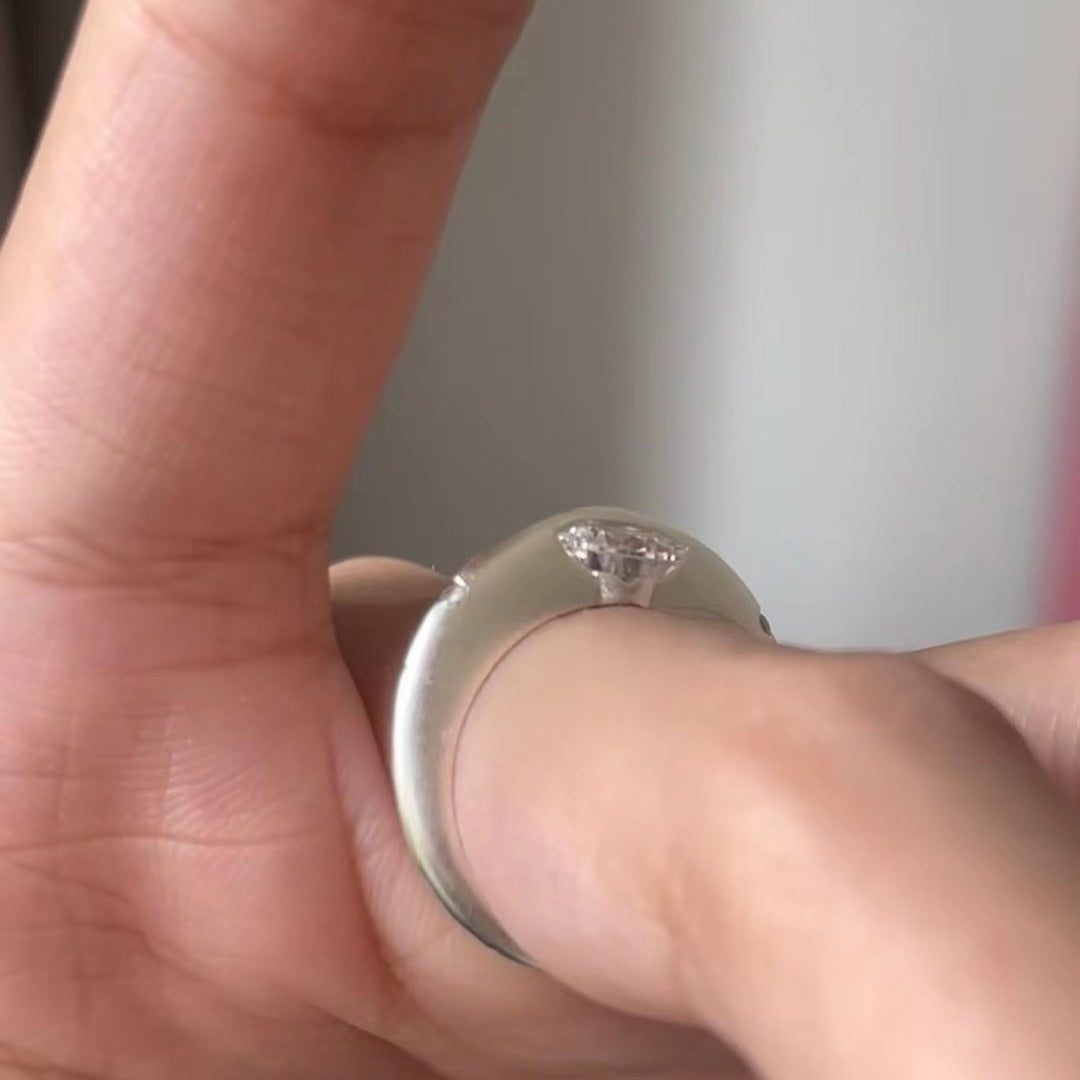 Sterling zilver ring Rondom de planeet