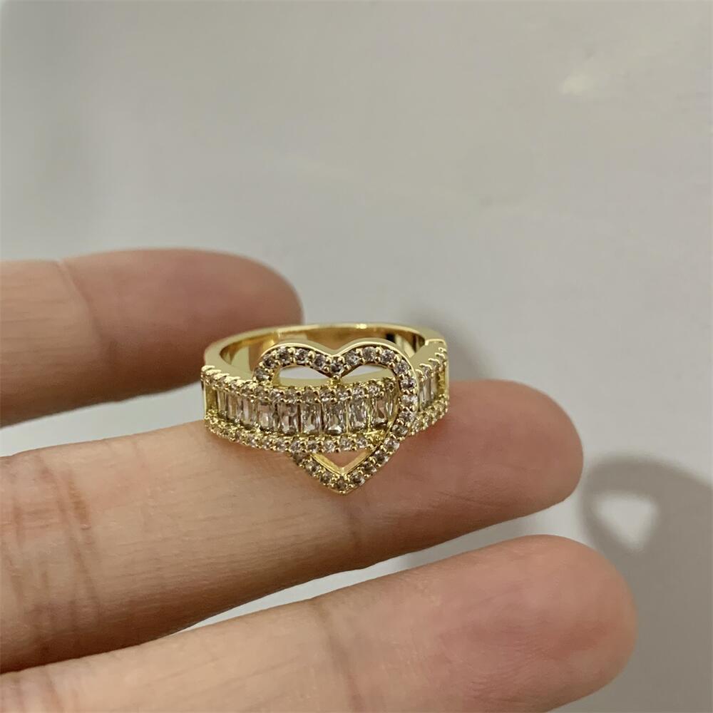 Designer hart zirkonia ring