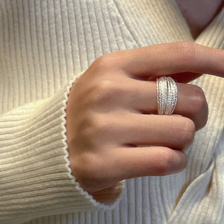 Verstelbare meerlagige draadring