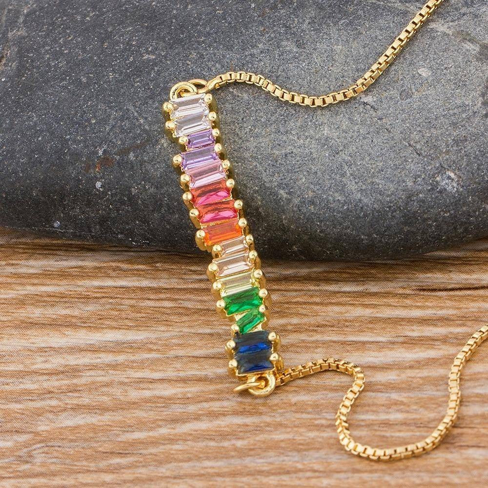 De Regenboog Smaragdgeslepen Ketting
