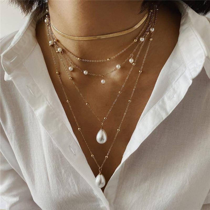 Amelie Gelaagde Parelketting