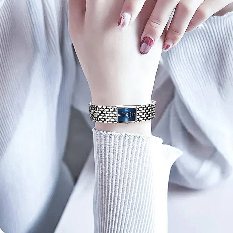 Luxe dameshorloge met kwarts - roestvrij stalen band