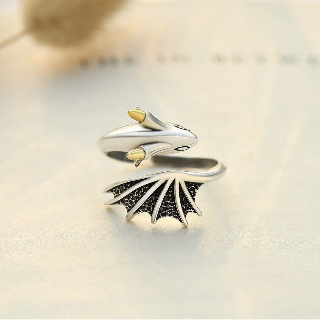 Verstelbare drakenring – Wees moedig, sterk en zelfverzekerd