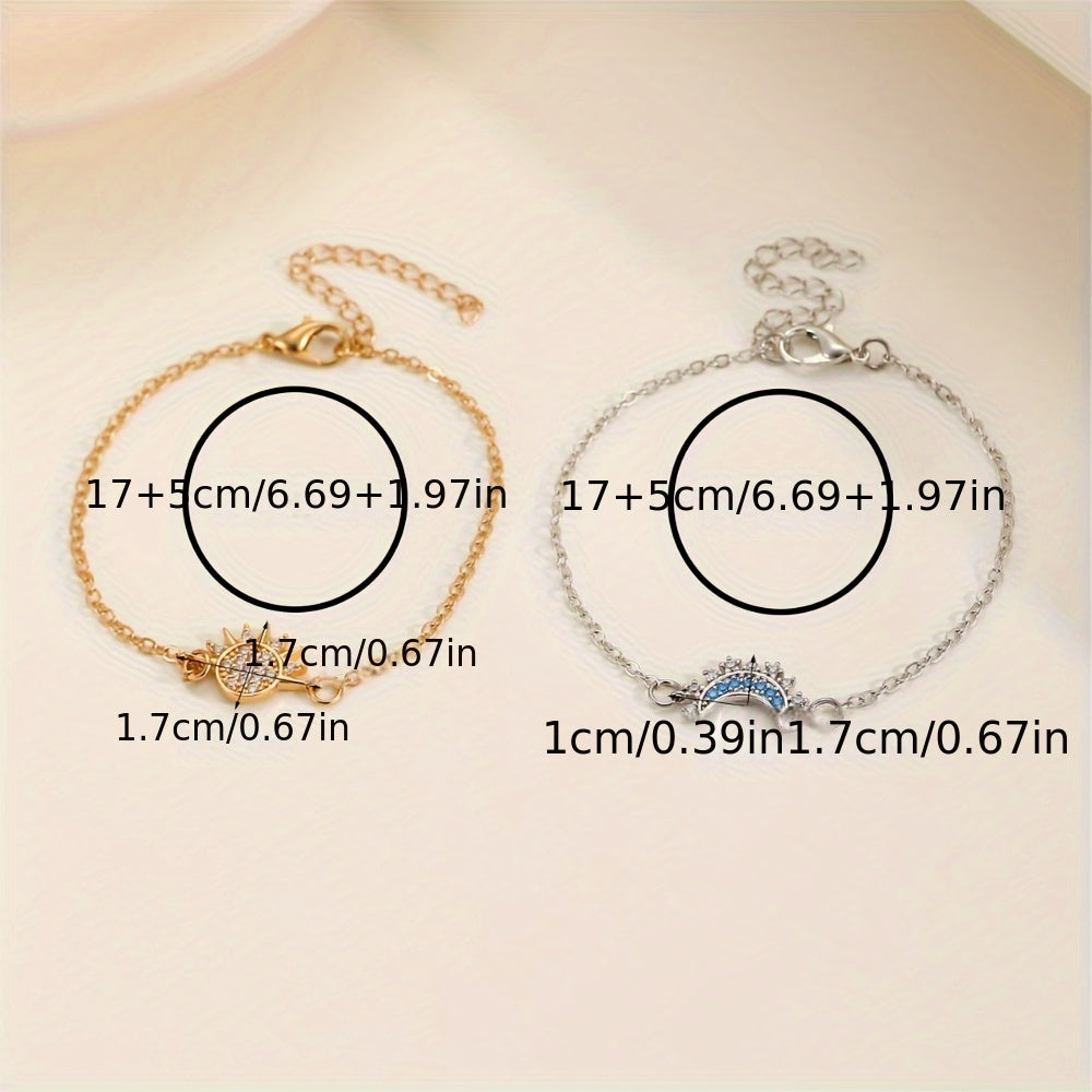 Creatieve Zon & Maan Armbandenset voor Stelletjes