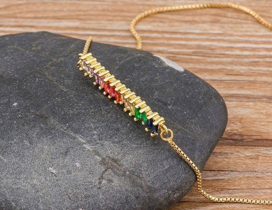 De Regenboog Smaragdgeslepen Ketting