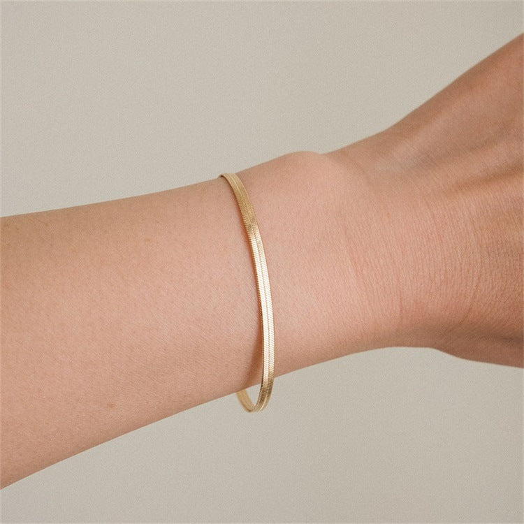 Vida Gouden visgraat armband