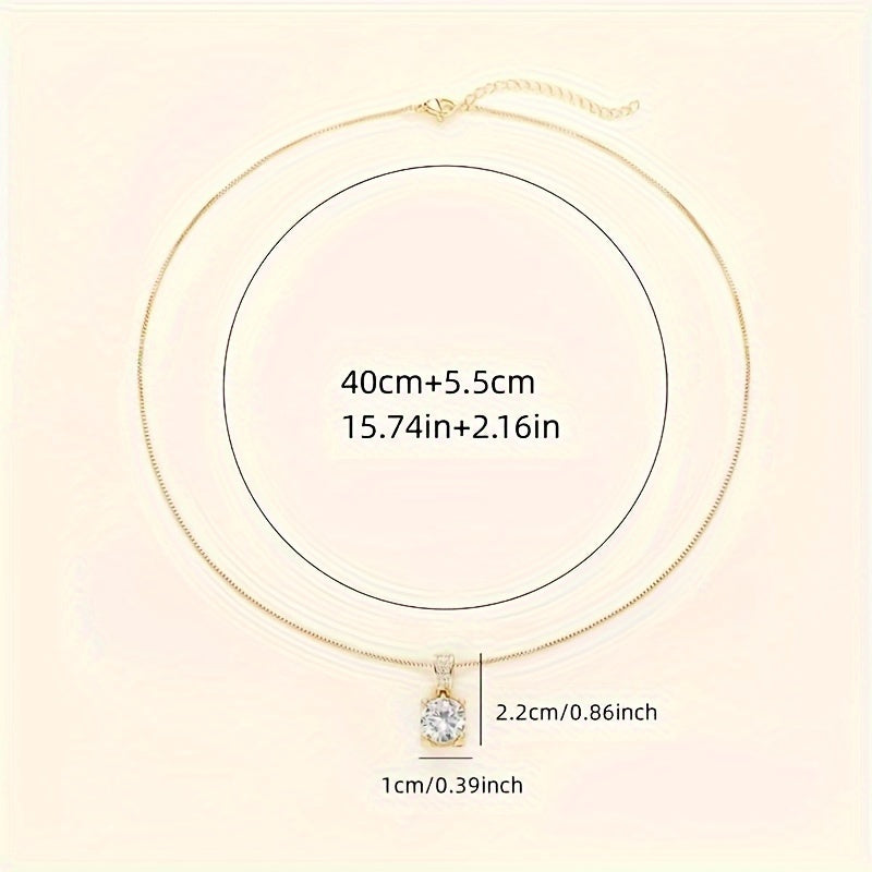 Moeiteloze Schoonheid | Elegante Zirkonia Ketting