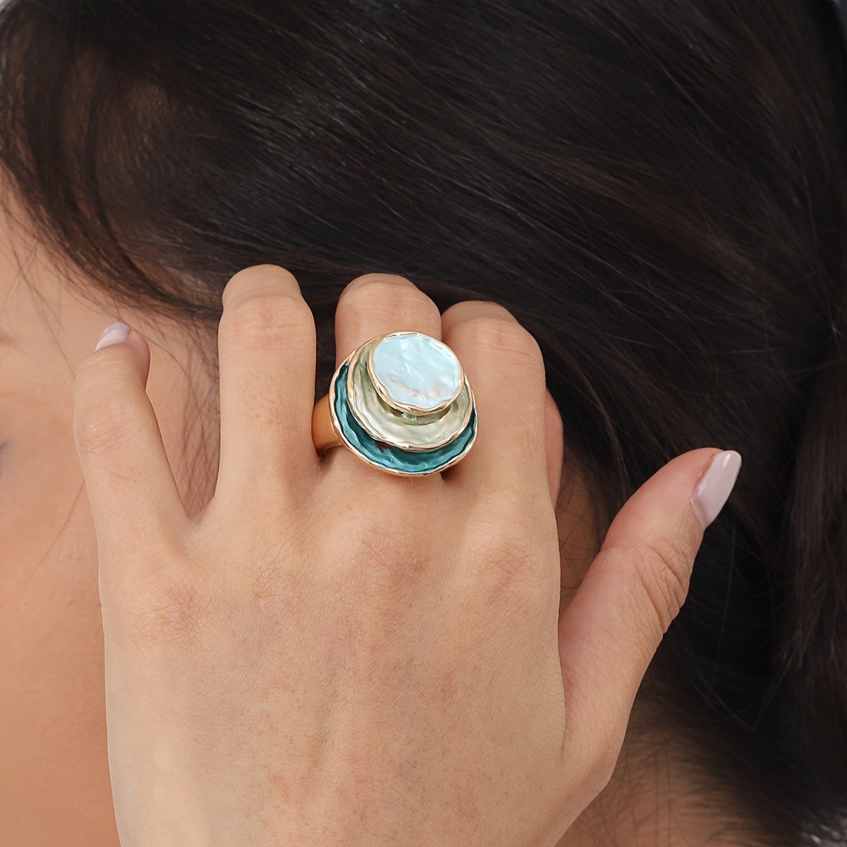 Boho-driedubbele-laag-ring
