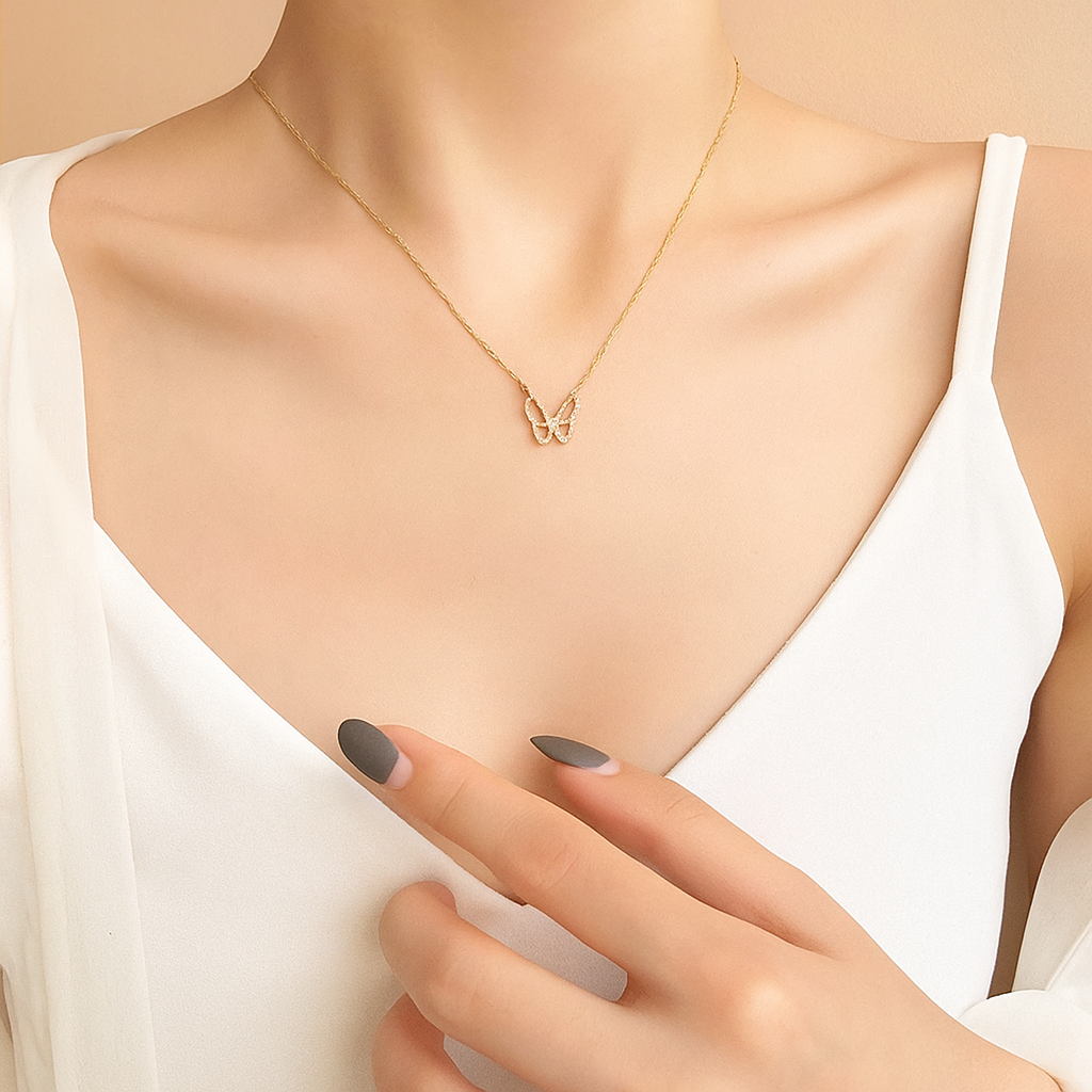 Mini Holle Vlinder Hangerketting