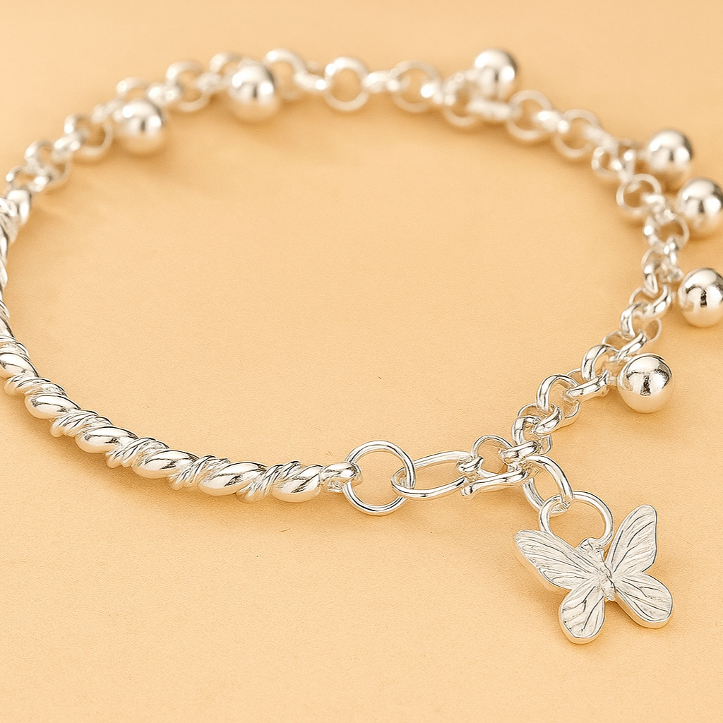 Vlinderbel Armband – Verzilverd met 925 Zilver