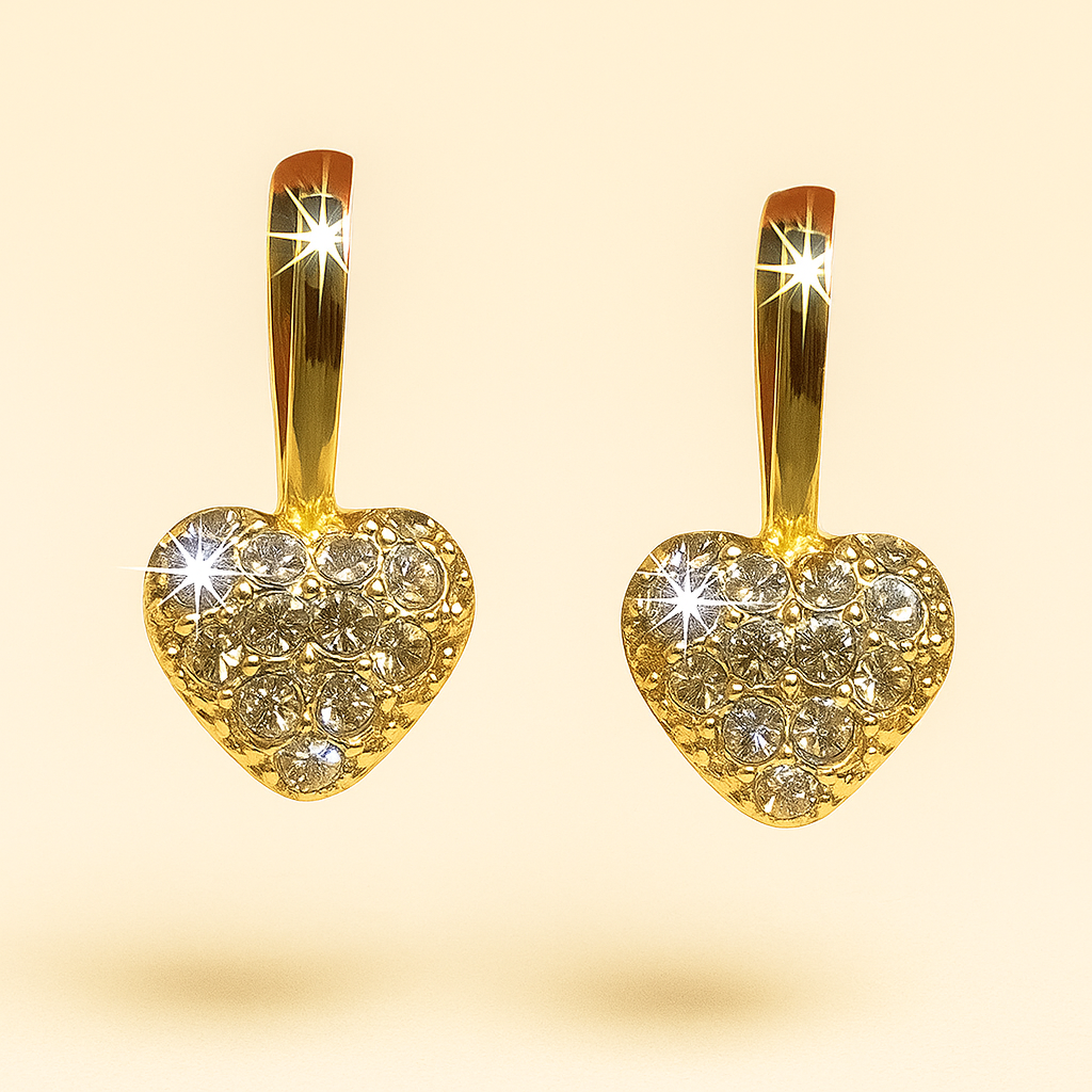 Luxe Hartvormige Hangers met Sprankelende Strass Steentjes