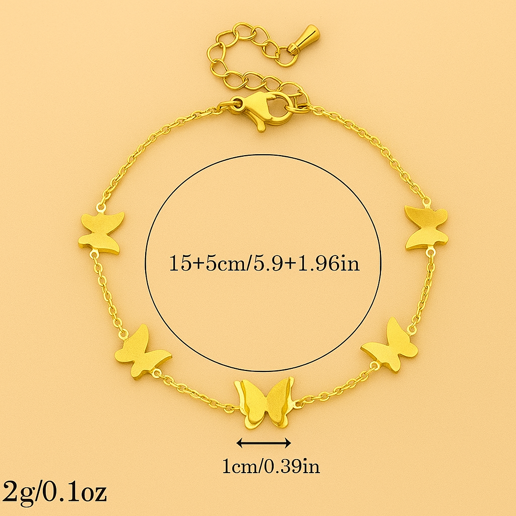 Elegante Gouden Vlinderarmband – Fijne Sieraden voor Vrouwen
