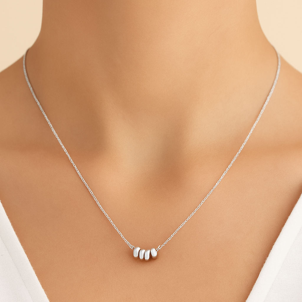 Elegante 18K Goudgeplateerde Vijf-Kraal Hanger Ketting