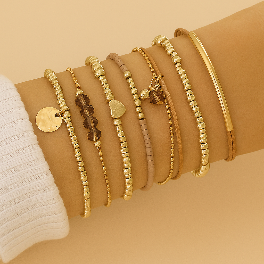 Elegante Kralen Armbandenset