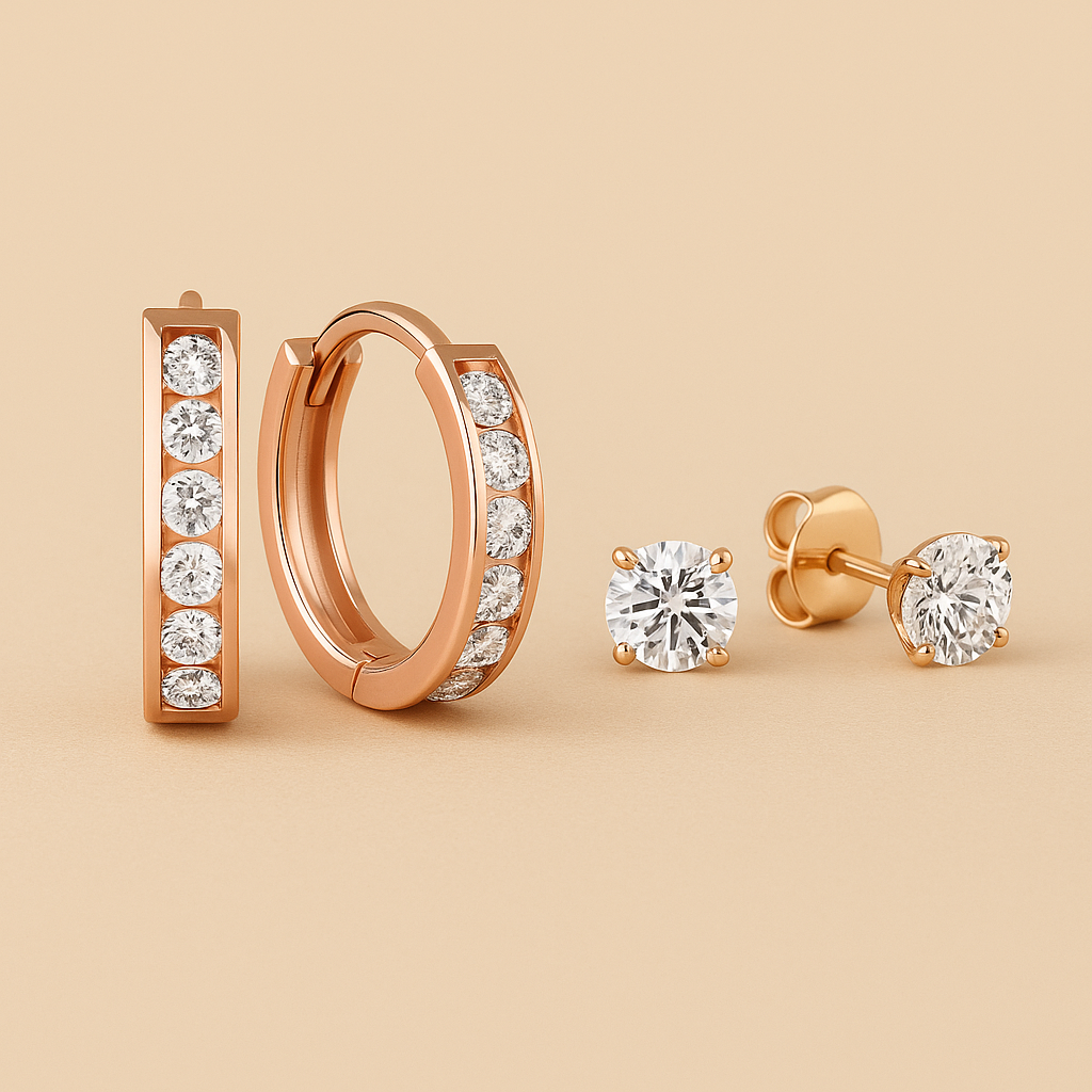 Dara Briljant Oorbellen in 14k Goud