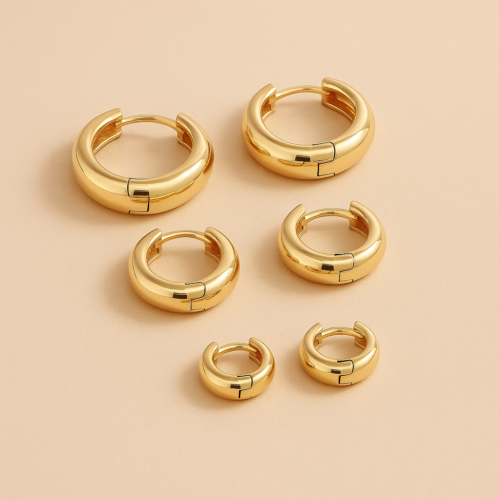 Rue Mini Hoops | Gepolijste 18k Gouden Afwerking