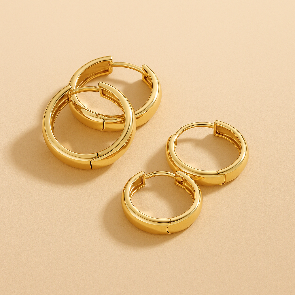 Gia | Gesculpteerde 18k Gouden Statement Hoepels