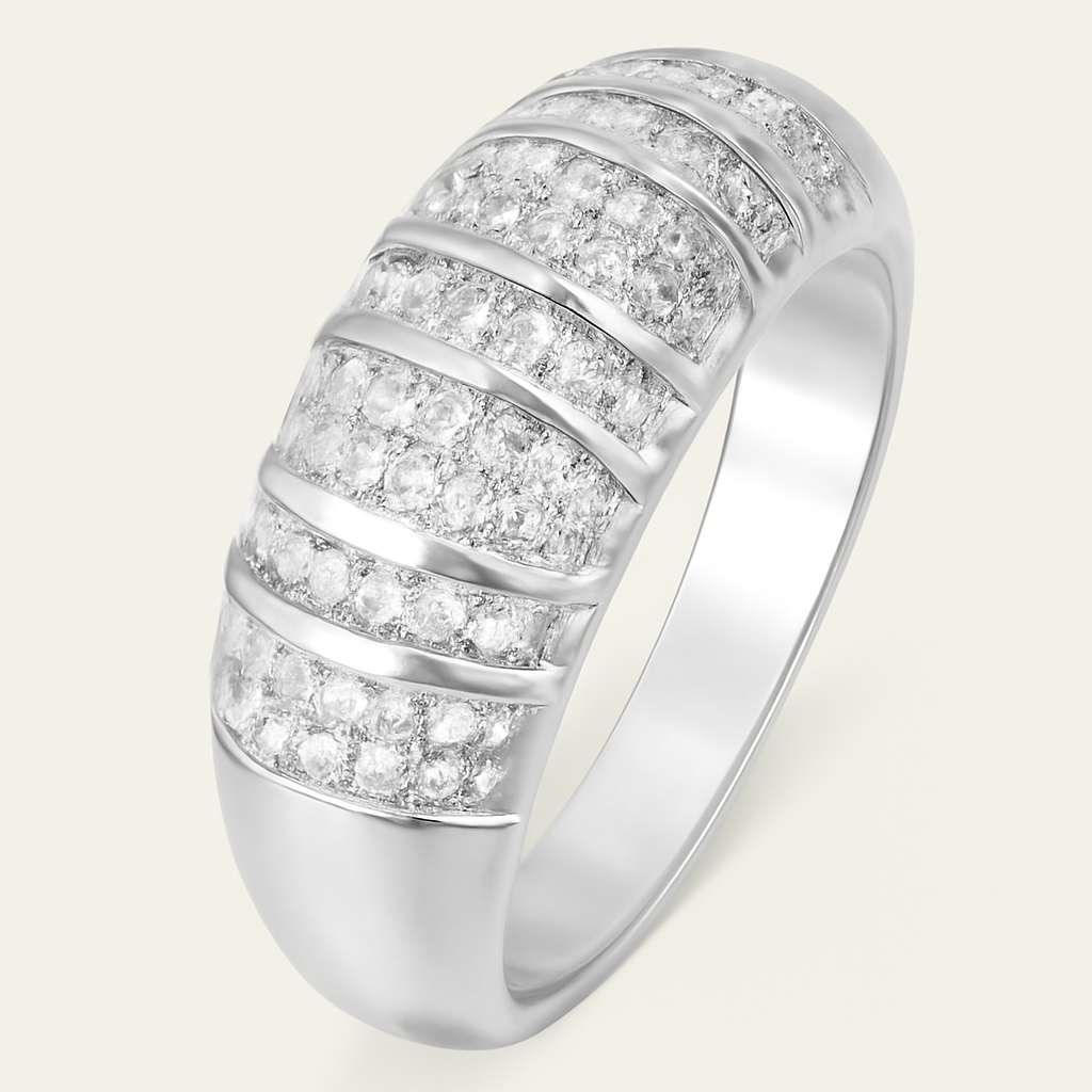 Elegante Vintage-stijl synthetische zirkonia ring