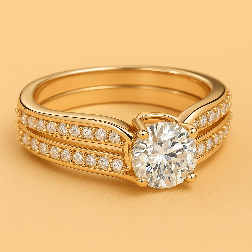 Stralende zirkonia verlovingsring – Premium afwerking