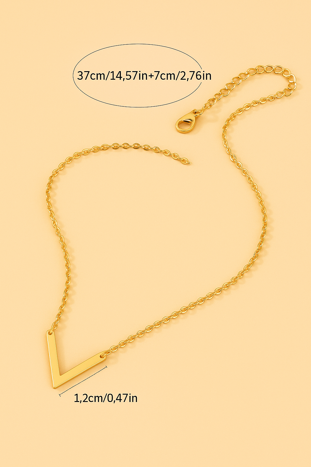 Aurora | V-vormige geometrische ketting - Chic en stijlvol accentstuk