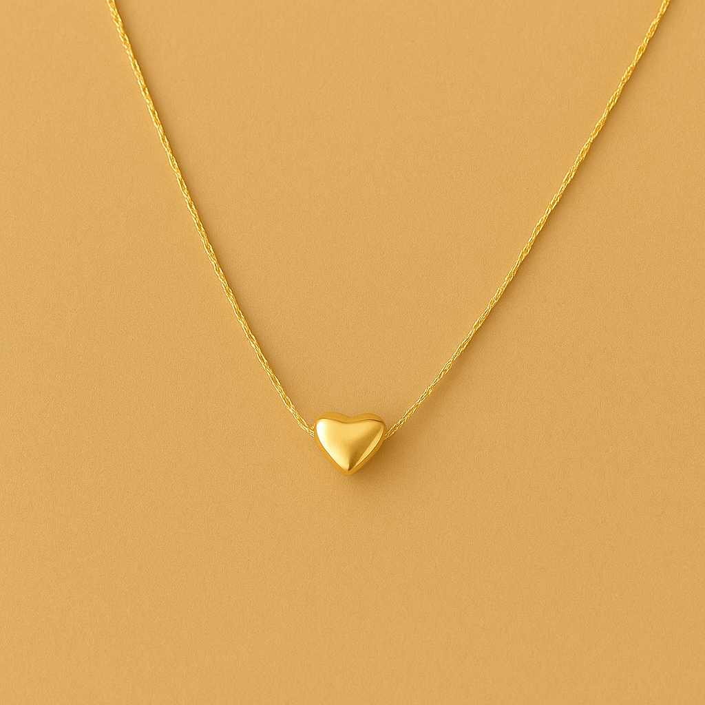 Elegante Hart Hanger Collier | 18K Verguld