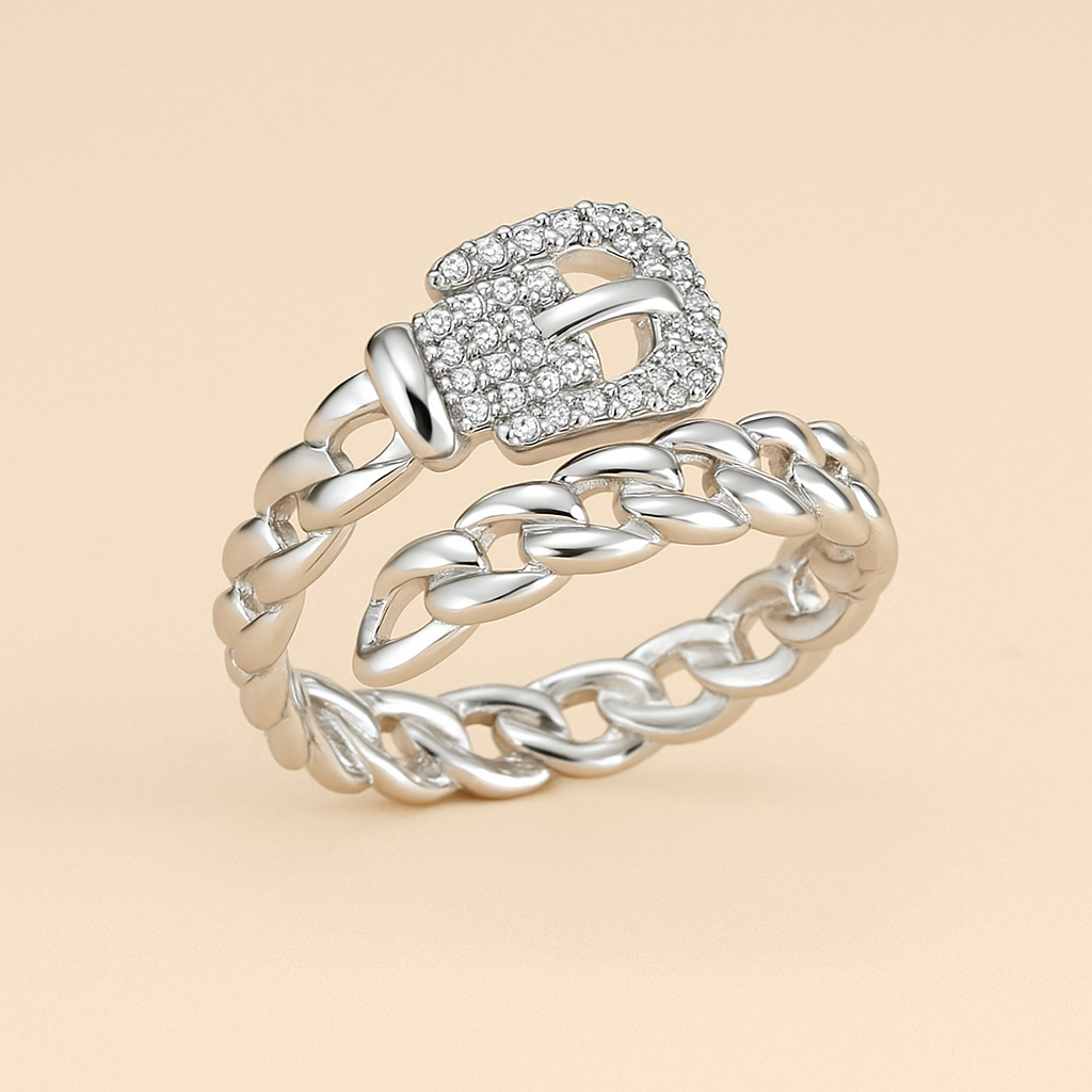 Elegante open ring - Zirkonia