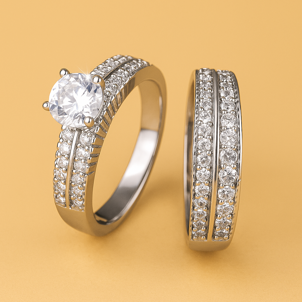 Luxe rondgeslepen zirkonia trouwring voor dames