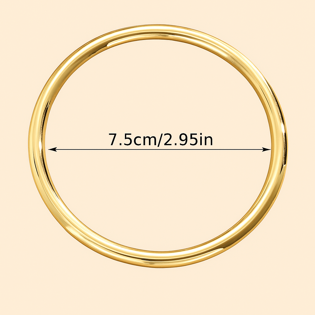 Elegante armband in goudkleurige dunne buisvorm