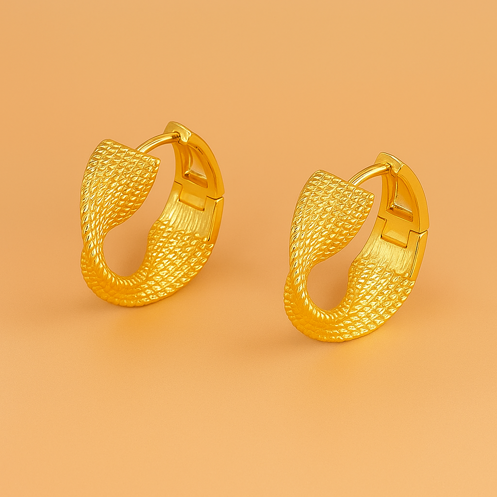 Gevormde Sereniteit Minimalistische Golfoorbellen met Gouden Stroming