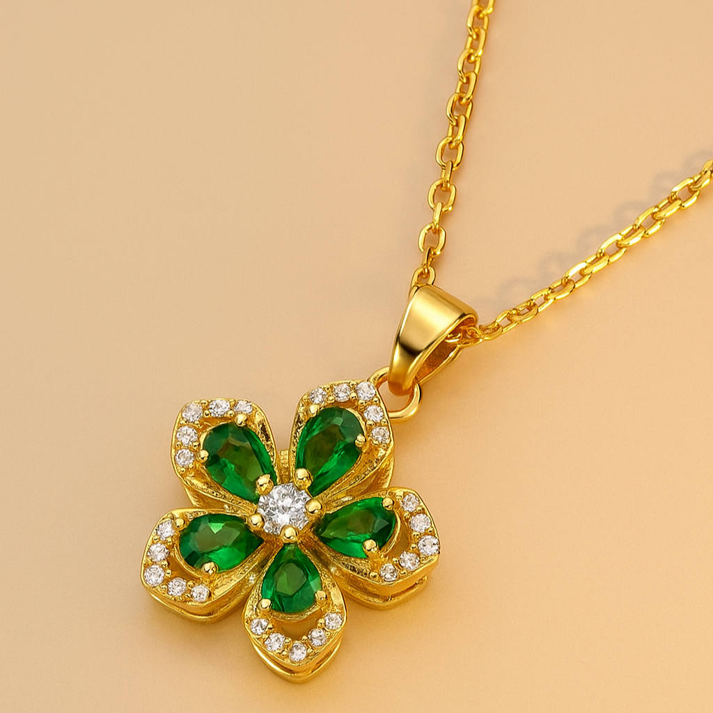 Elegante Draaibare Kersenbloesem Hanger Ketting