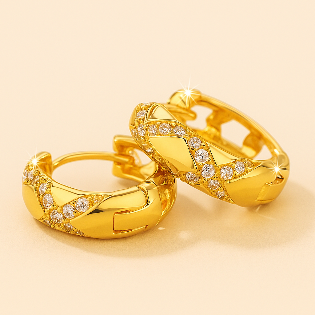 Elegante Boheemse Kruis Oorringen met Sprankelende Zirkonia