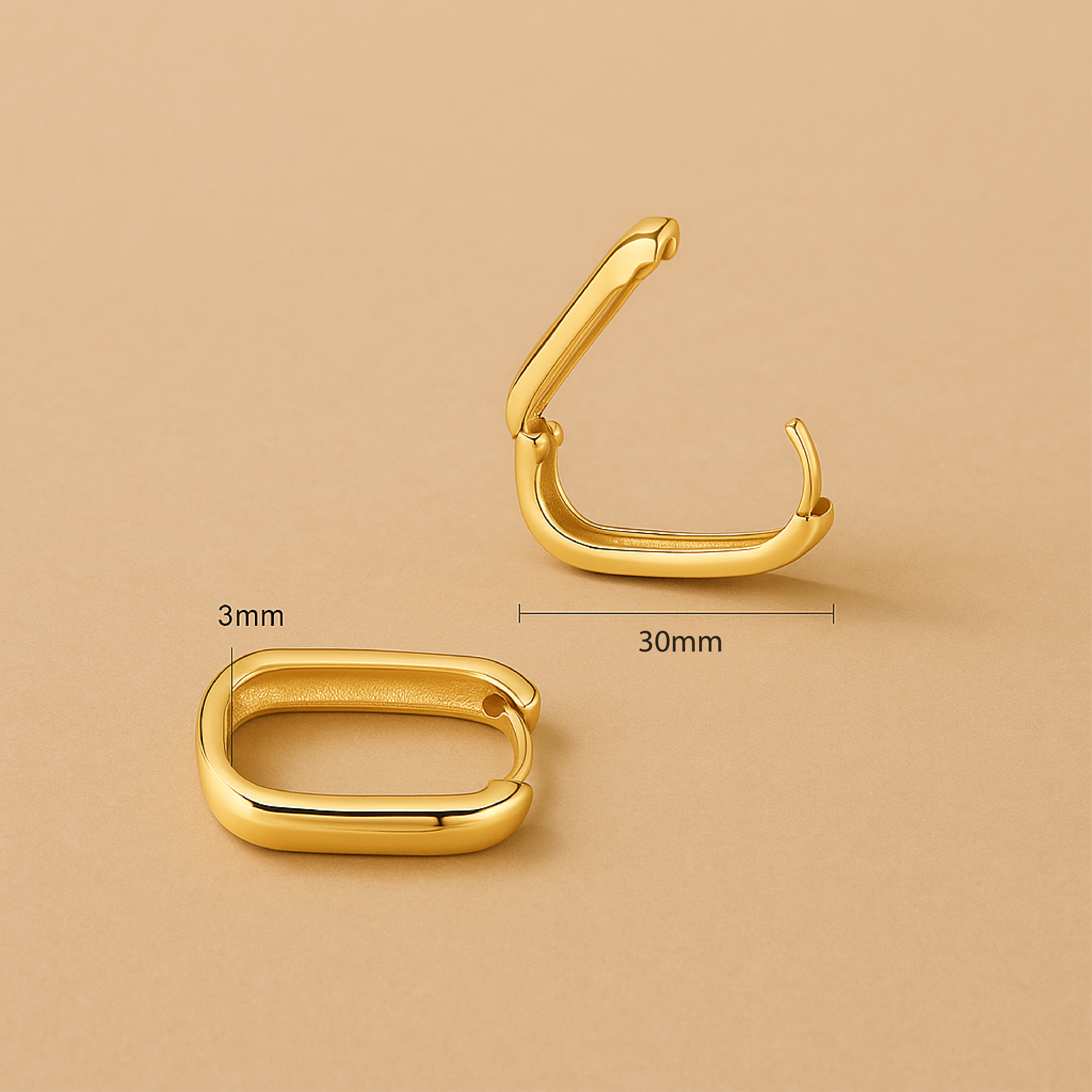 Icon Hoops | Gedurfde 18k Gouden Statement Oorbellen