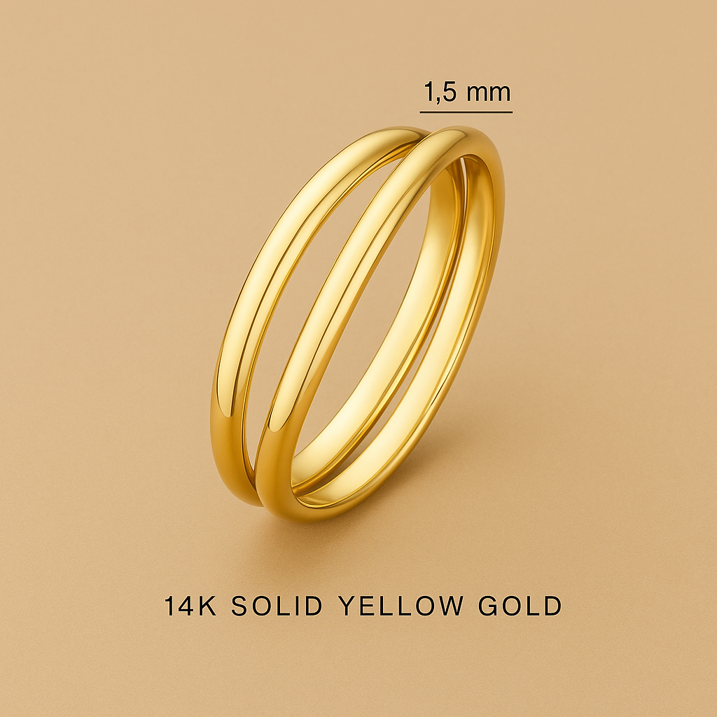 Léna Trielle | Gepolijste Ring in 14k Goud