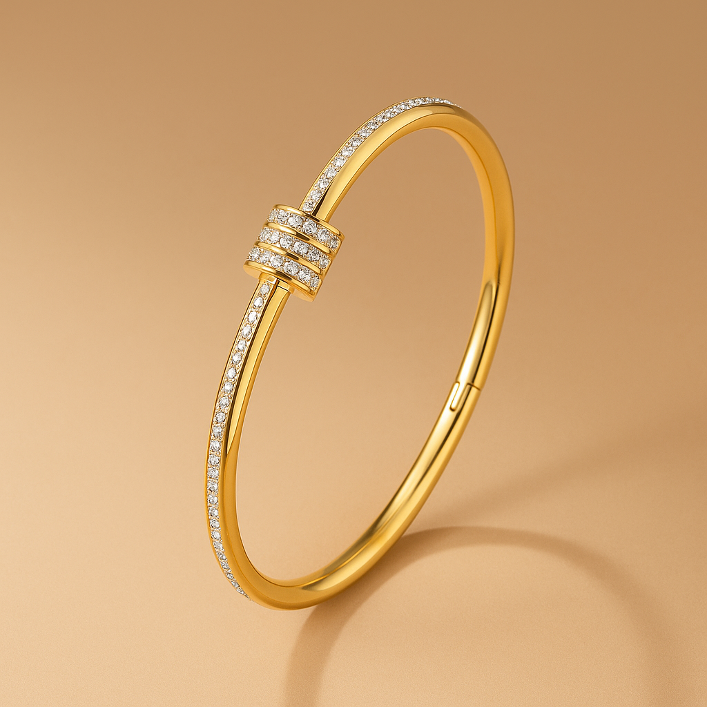 Tessandra Virelli – Groene Armband in 16k Goud