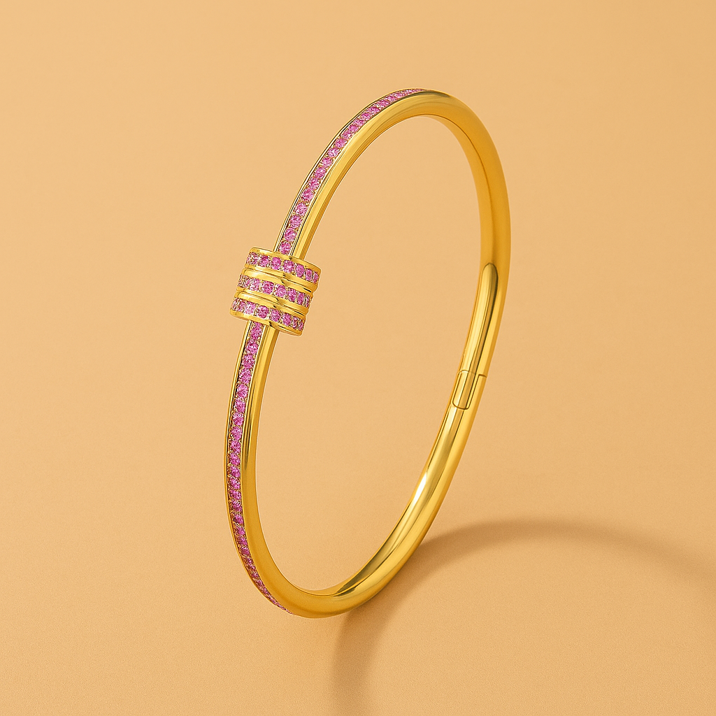 Tessandra Virelli – Groene Armband in 16k Goud