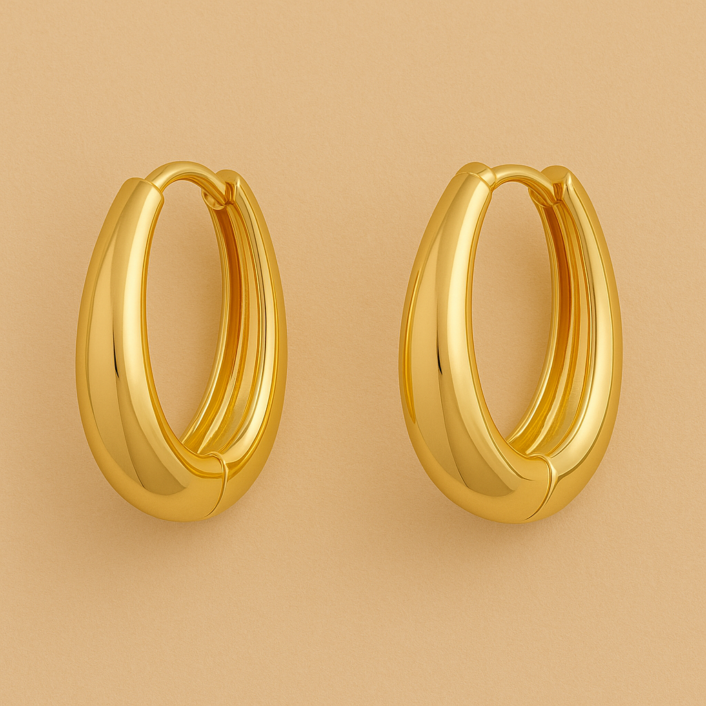 Rue Sculpturale Hoepels – Glanzende Vintage Oorbellen Geschenk