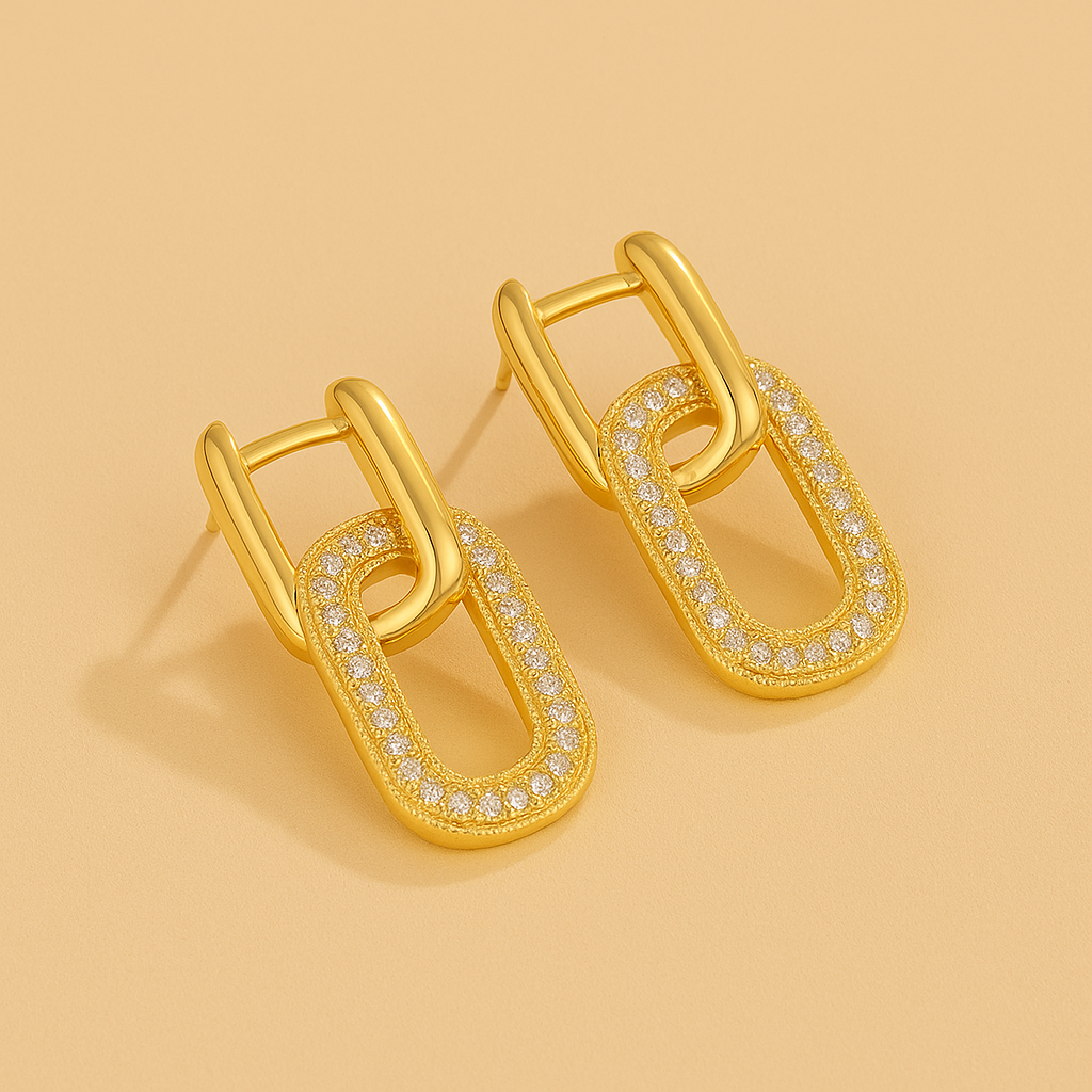 Fonkelende Strass ketting oorbellen voor vrouwen