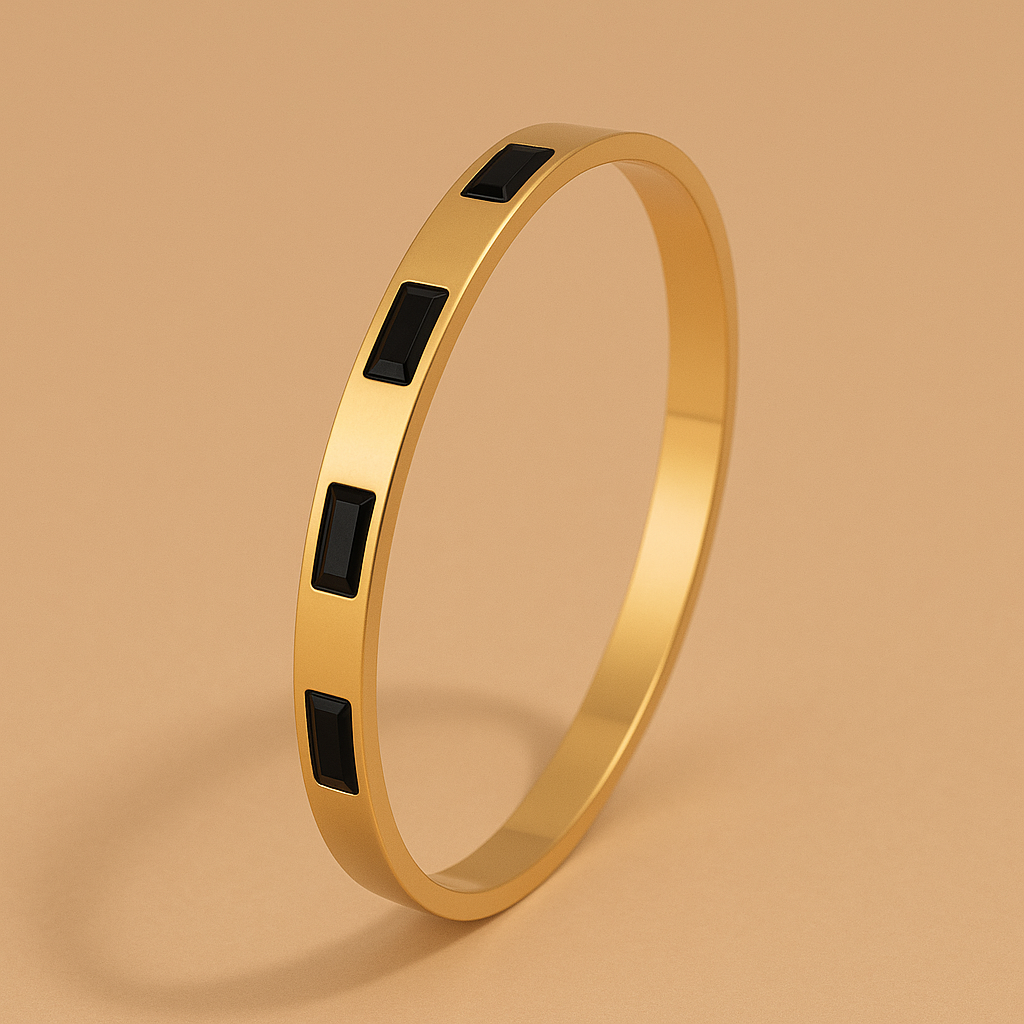 Renata Scarlatti | Elegante Roze 16k Gouden Armband