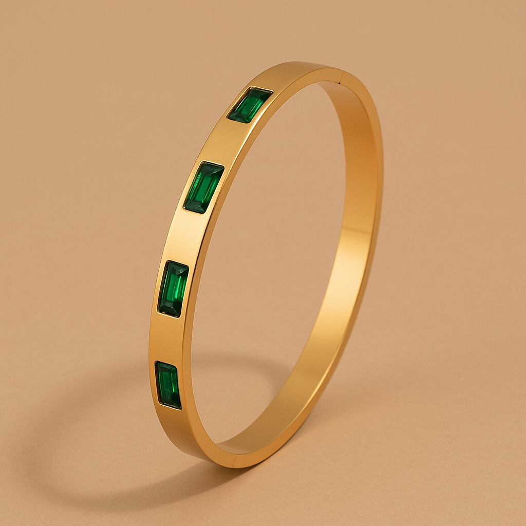 Renata Scarlatti | Elegante Roze 16k Gouden Armband