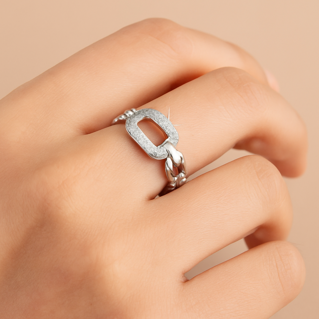 Chique holle zirkonia ring - minimalistische stijl voor meisjes, perfect voor wijsvinger