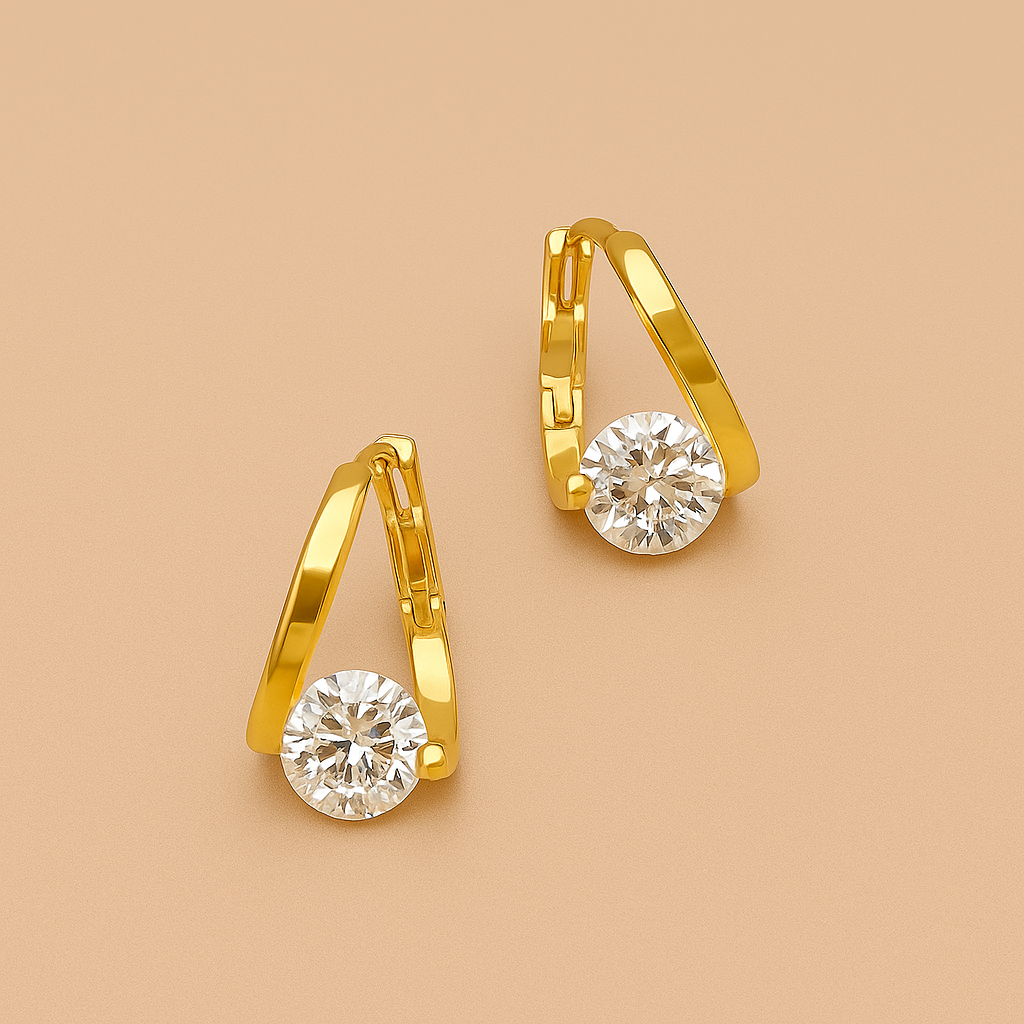 Elegante Goudvergulde Zirkonia Oorknopjes voor Dames