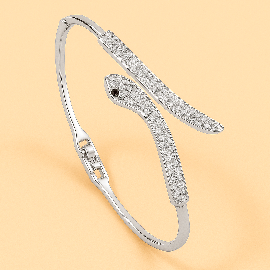 Hip Hop Slangenarmband met Glinsterende Strass steentjes