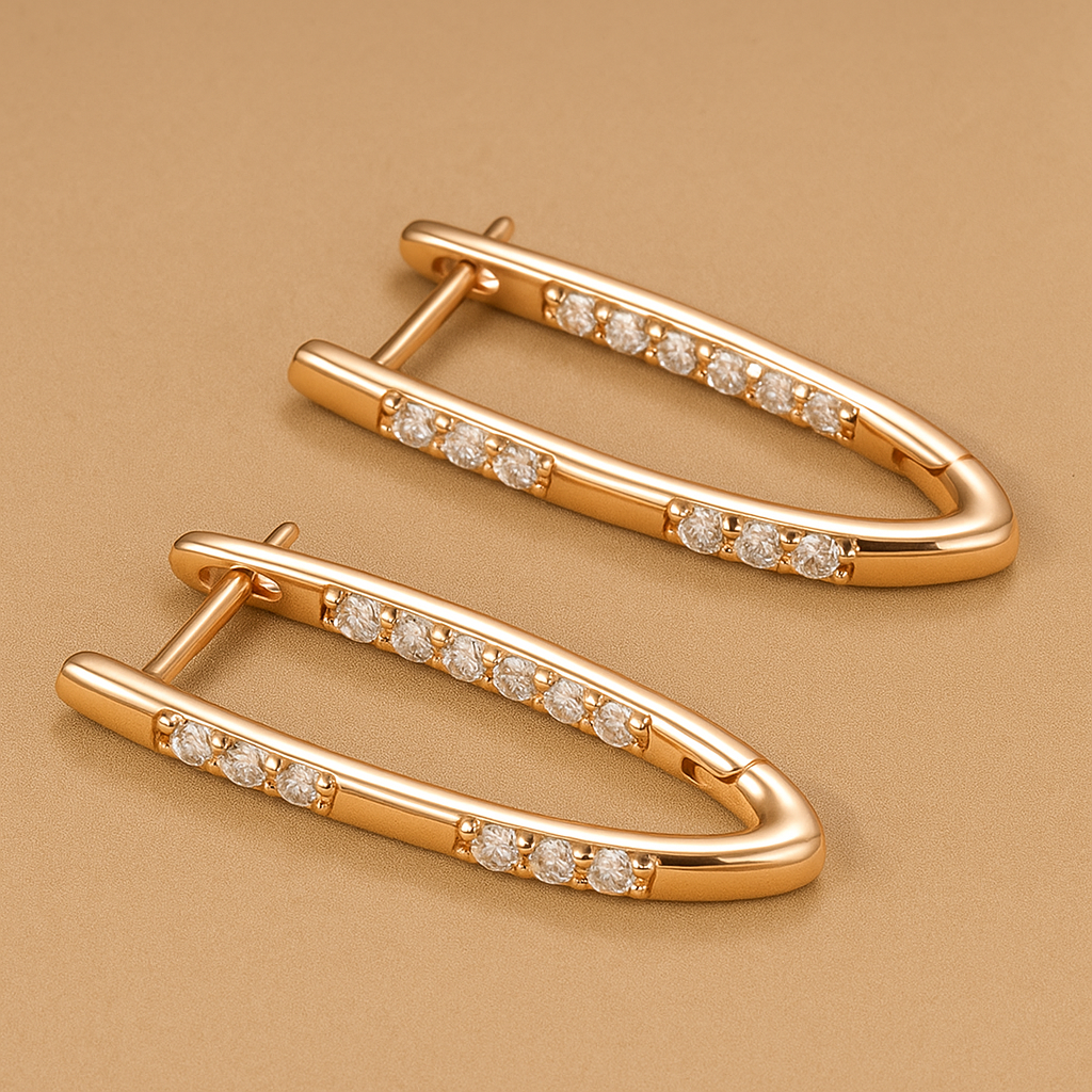 Luxe Hoepeloorbellen – Sprankelende Witte Cubic Zirkonia